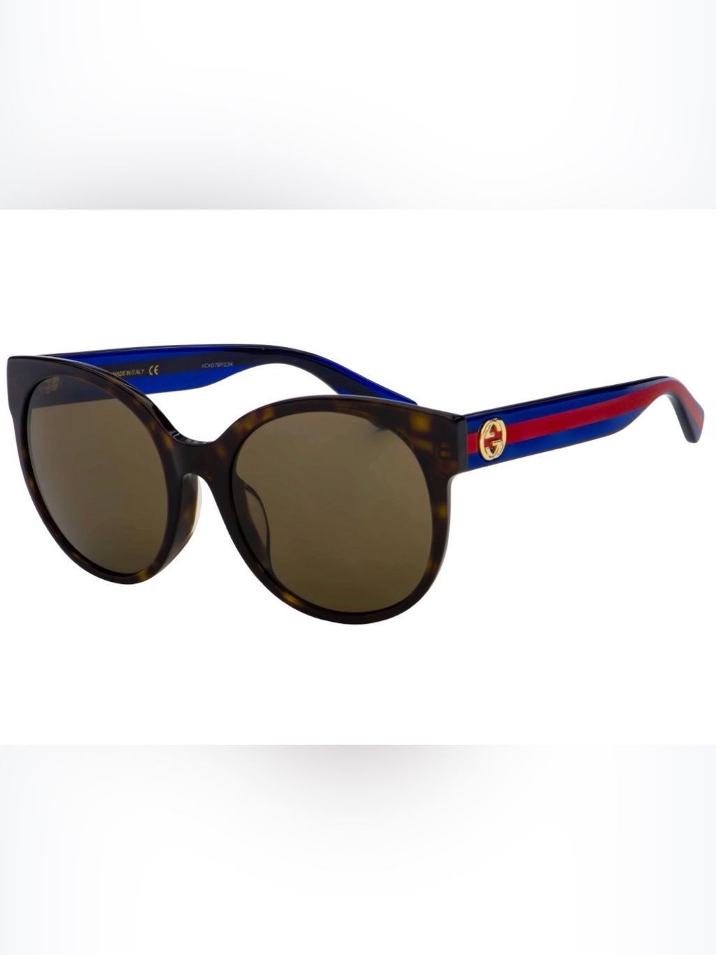 Gucci Glitter Navy Blue Frame Sunglasses Temple